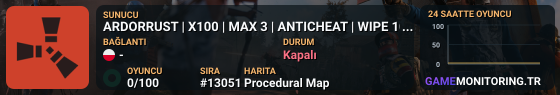 ARDORRUST | X100 | MAX 3 | ANTICHEAT | WIPE 10.11