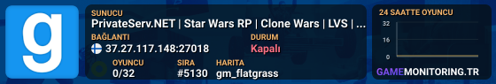 PrivateServ.NET | Star Wars RP | Clone Wars | LVS | PAC3