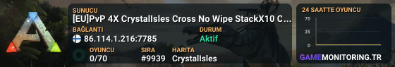[EU]PvP 4X CrystalIsles Cross No Wipe StackX10 Cluster - (v361.