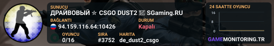ДPAЙBOBЫЙ ✮ CSGO DUST2 👑 SGaming.RU