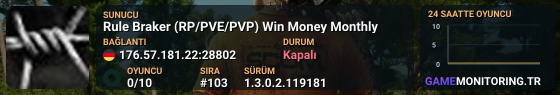 Rule Braker (RP/PVE/PVP) Win Money Monthly