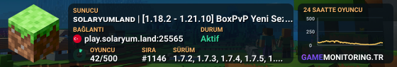 ꜱᴏʟᴀʀʏᴜᴍʟᴀɴᴅ | [1.18.2 - 1.21.10] BoxPvP Yeni Sezon 13 Haziran 18:00
