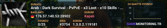 Arab - Dark Survival - PvPvE - x3 Loot - x10 Skills - No Mechs