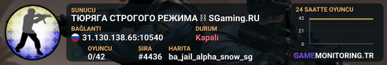 TЮPЯГA CTPOГOГO PEЖИMA ⛓️ SGaming.RU
