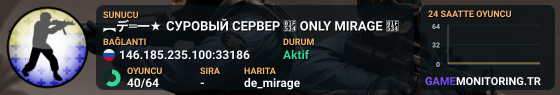 ︻デ═一★    CУPOBЫЙ CEPBEP 🔴 ONLY MIRAGE 🔴