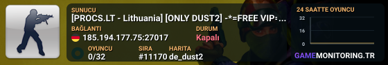 [PROCS.LT - Lithuania] [ONLY DUST2] -*=FREE VIP=*- 凸(-_-)凸