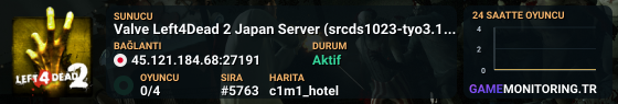 Valve Left4Dead 2 Japan Server (srcds1023-tyo3.144.177)