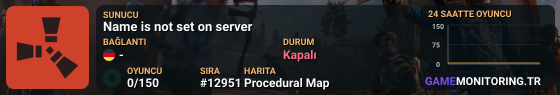 Name is not set on server