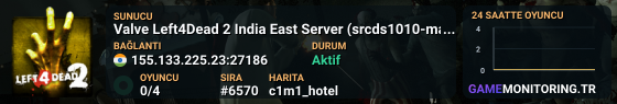 Valve Left4Dead 2 India East Server (srcds1010-maa2.383.172)