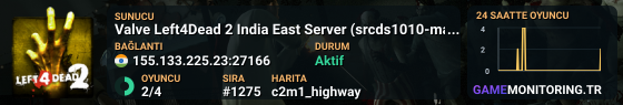 Valve Left4Dead 2 India East Server (srcds1010-maa2.383.152)