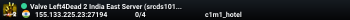Valve Left4Dead 2 India East Server (srcds1010-maa2.383.180)