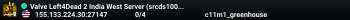 Valve Left4Dead 2 India West Server (srcds1001-bom2.382.133)