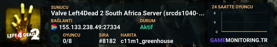 Valve Left4Dead 2 South Africa Server (srcds1040-jnb1.213.320)