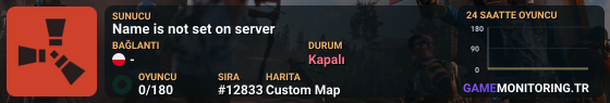 Name is not set on server