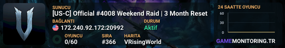 [US-C] Official #4008 Weekend Raid | 3 Month Reset