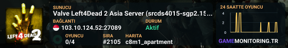 Valve Left4Dead 2 Asia Server (srcds4015-sgp2.154.75)