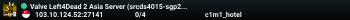 Valve Left4Dead 2 Asia Server (srcds4015-sgp2.154.127)