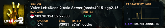 Valve Left4Dead 2 Asia Server (srcds4015-sgp2.154.286)