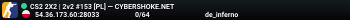 CS2 2X2 | 2v2 #153 [PL] — CYBERSHOKE.NET